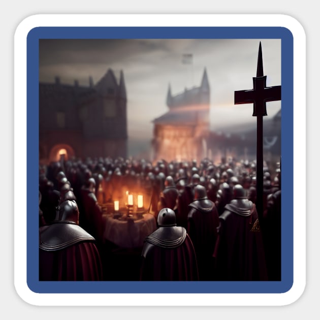 Knights Templar in The Holy Land Sticker by Grassroots Green